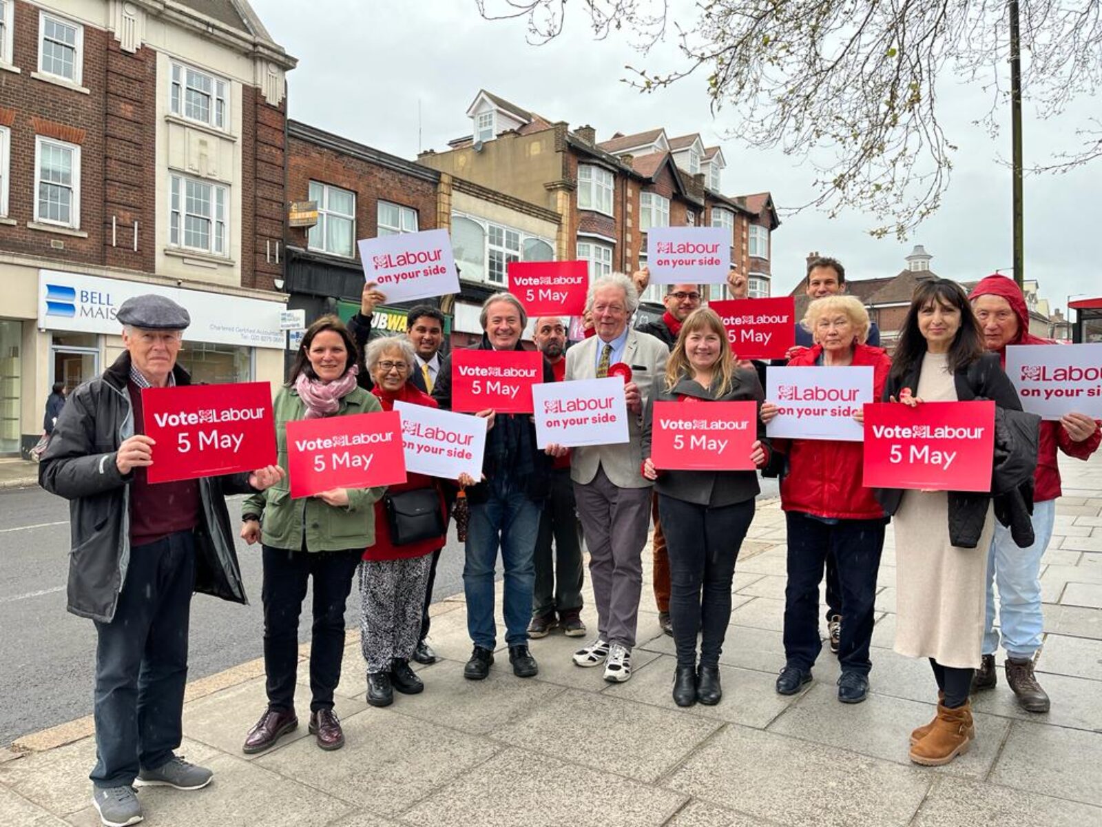 Cllr Barry Rawlings and Barnet Labour activists